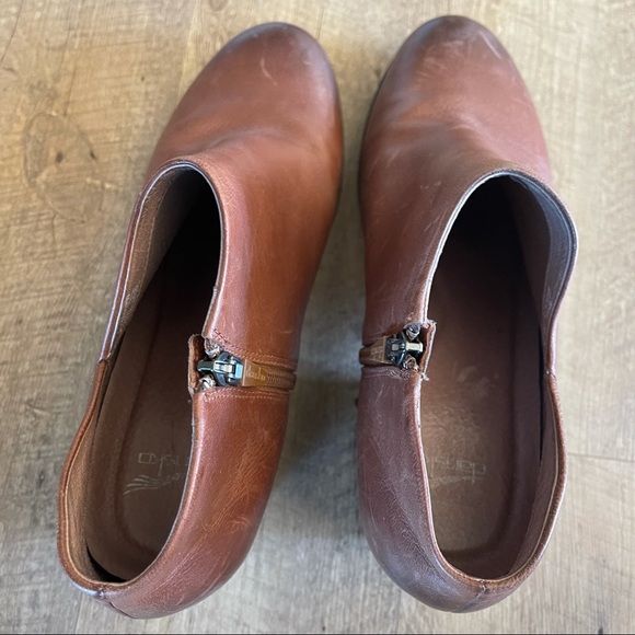 Dansko Brown Burnished Raina Leather Bootie - Picture 7 of 10